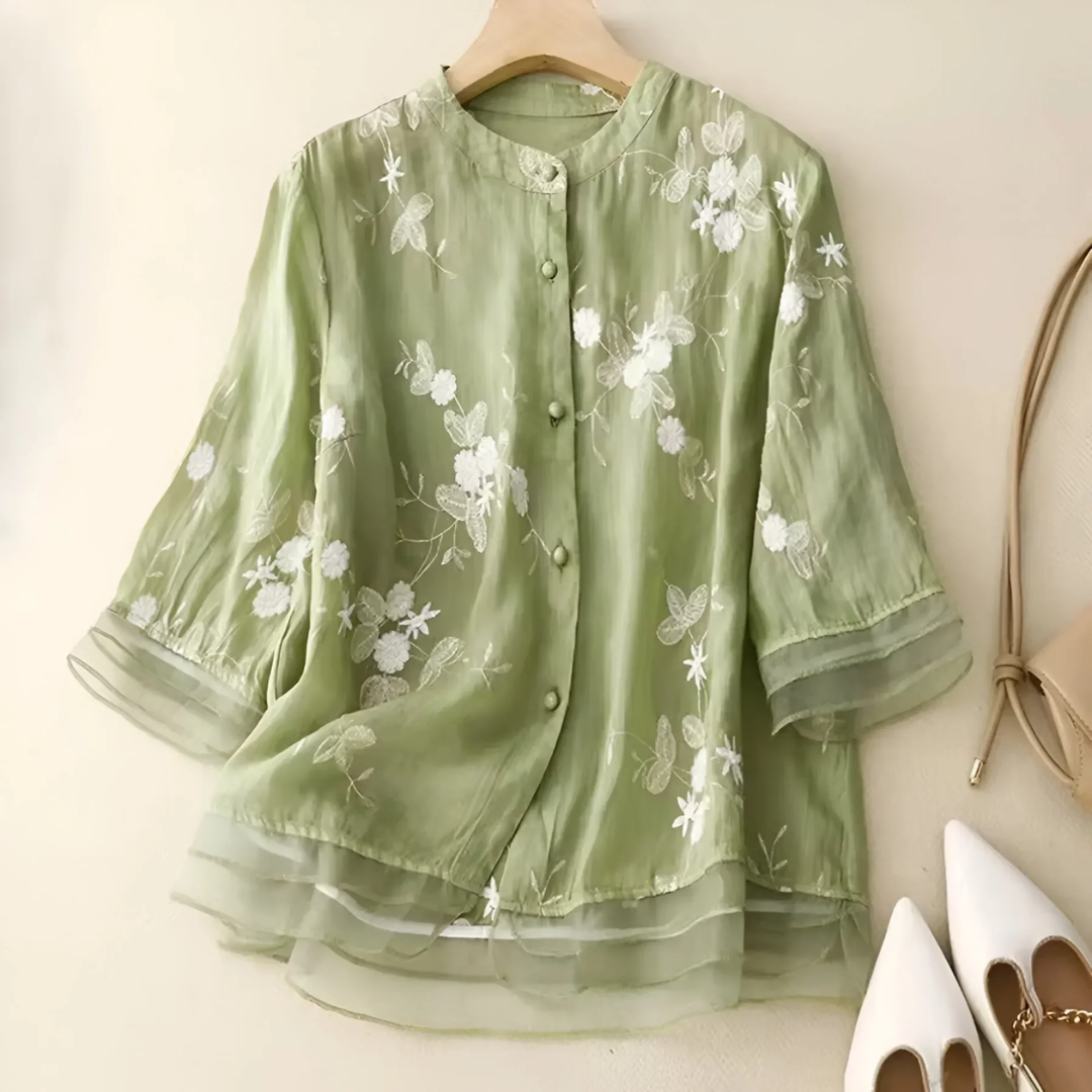 Mathilda | Baumwollbluse mit floralem Muster