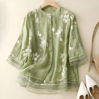 Mathilda | Baumwollbluse mit floralem Muster