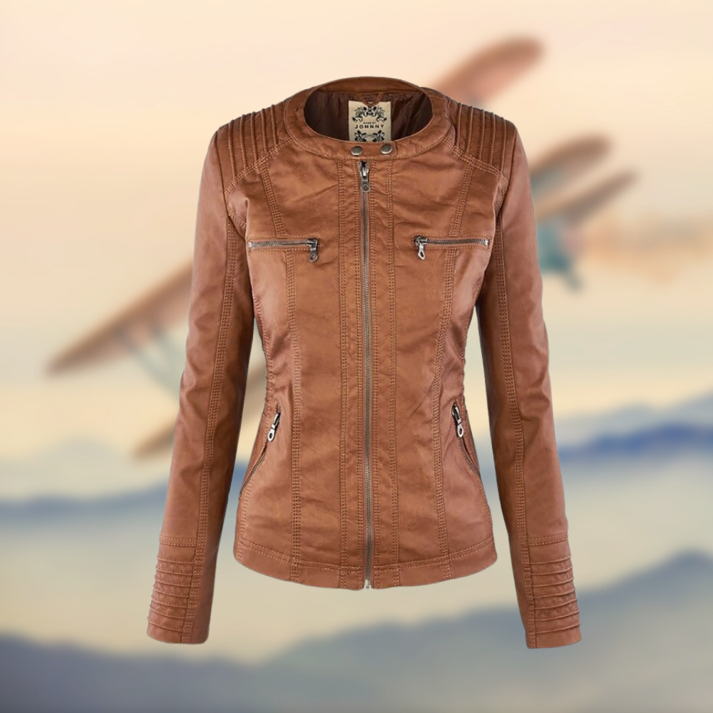 Lina™ | Handgefertigte italienische Lederjacke