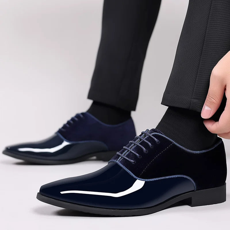 Luxe Herren Lackschuhe | PU-Lack & Samt | Elegant & Festlich