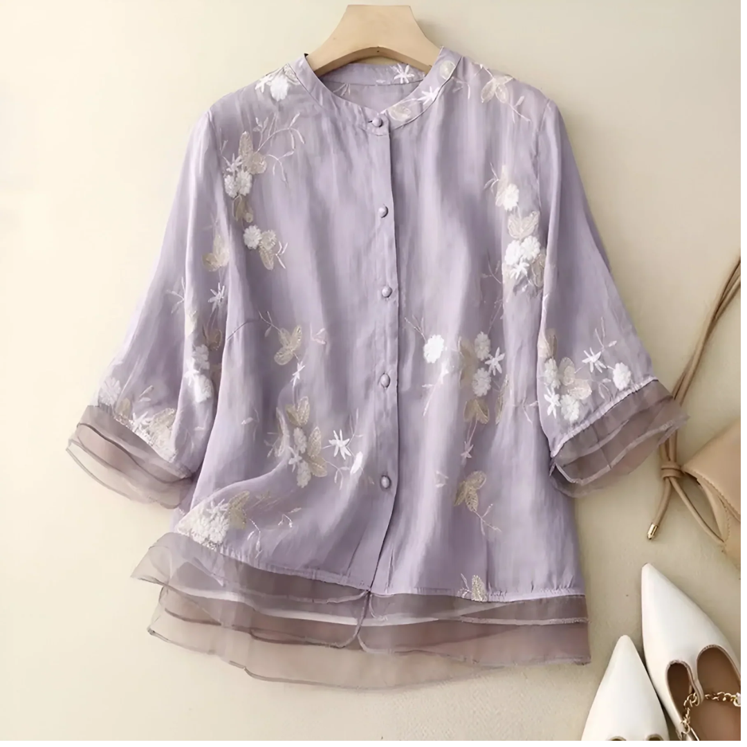 Mathilda | Baumwollbluse mit floralem Muster