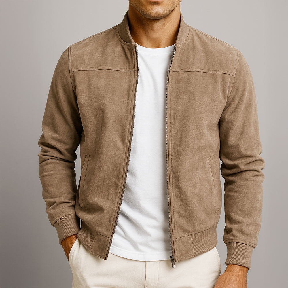 Klassisch Urbaner Suede-Jacke