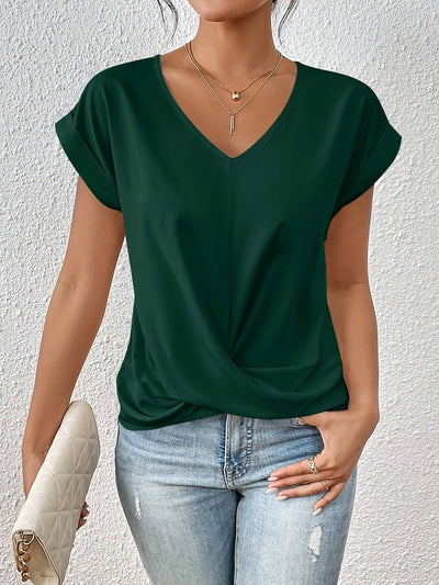 Helena | Lässiges T-Shirt mit herzförmigem Ausschnitt