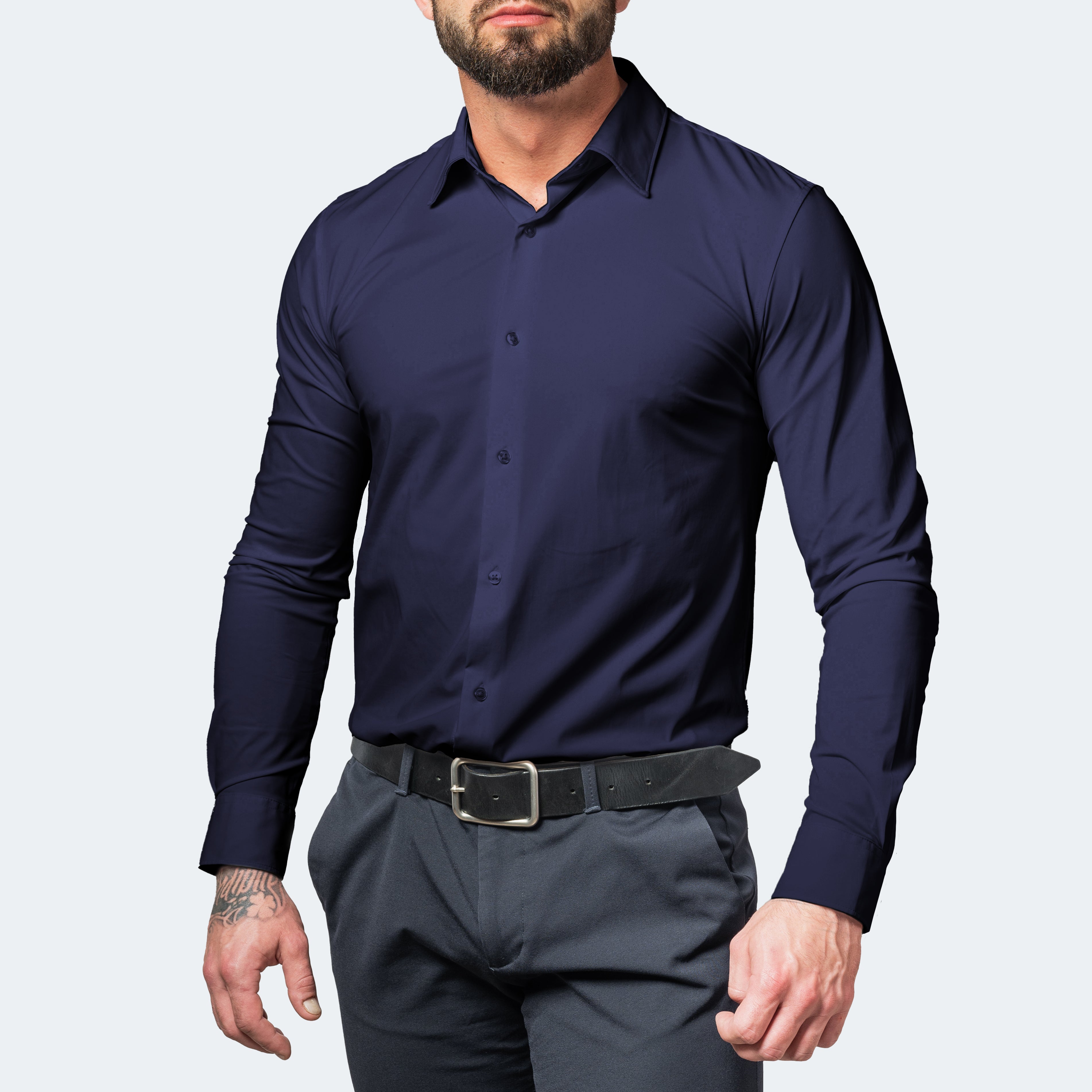 Performance Stretch Hemd Herren | Slim Fit | Flex Komfort Businesswear