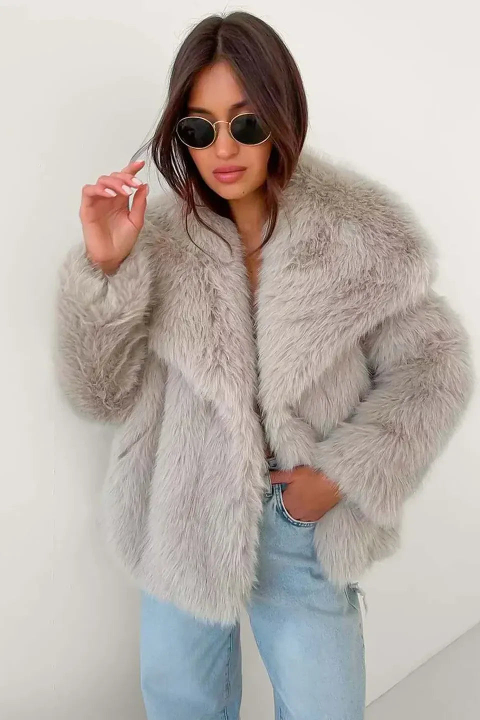 Jessica™ | Cozy Fur Coat Damen - Oversized Teddy Mantel