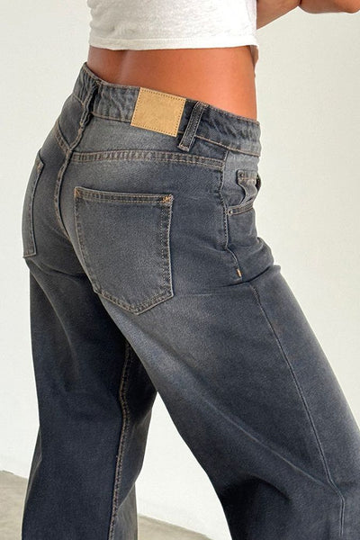 Macy™ Low Rise Wide Leg Jeans Damen