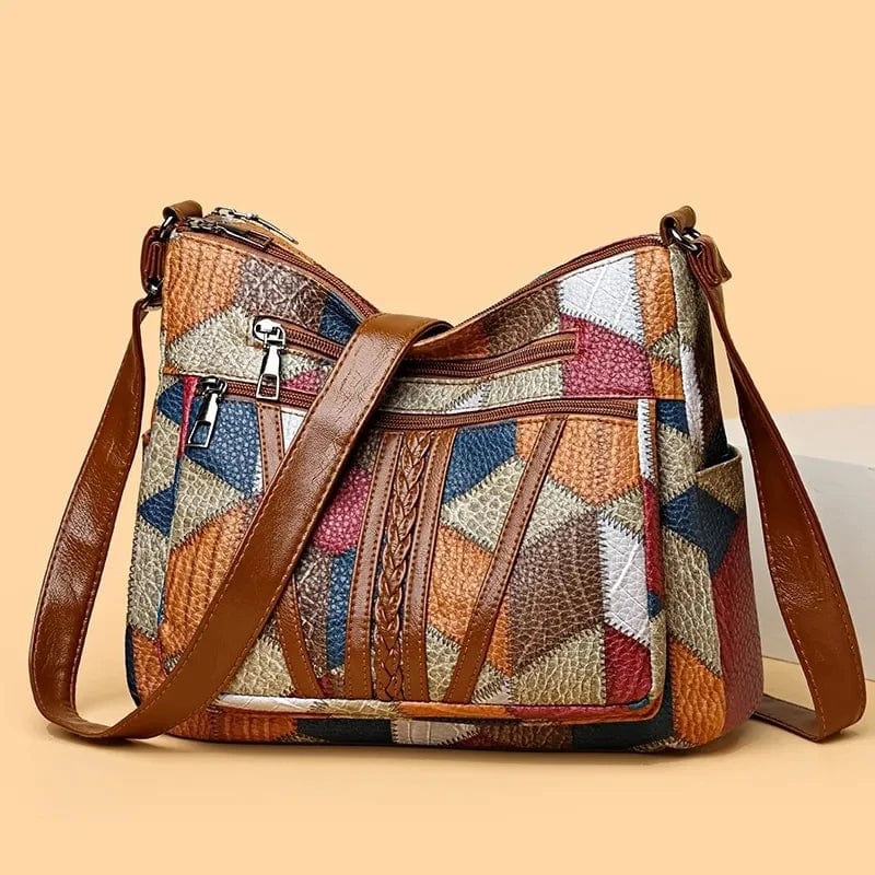 Mosaica™ | Handtasche aus Echtleder mit Patchwork-Design