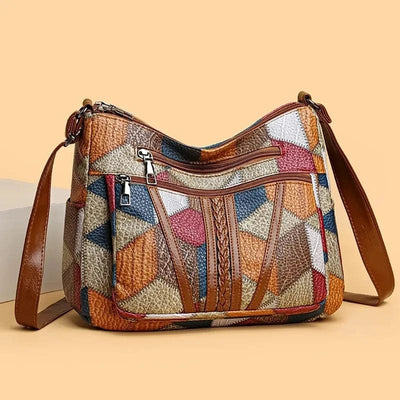 Mosaica™ | Handtasche aus Echtleder mit Patchwork-Design