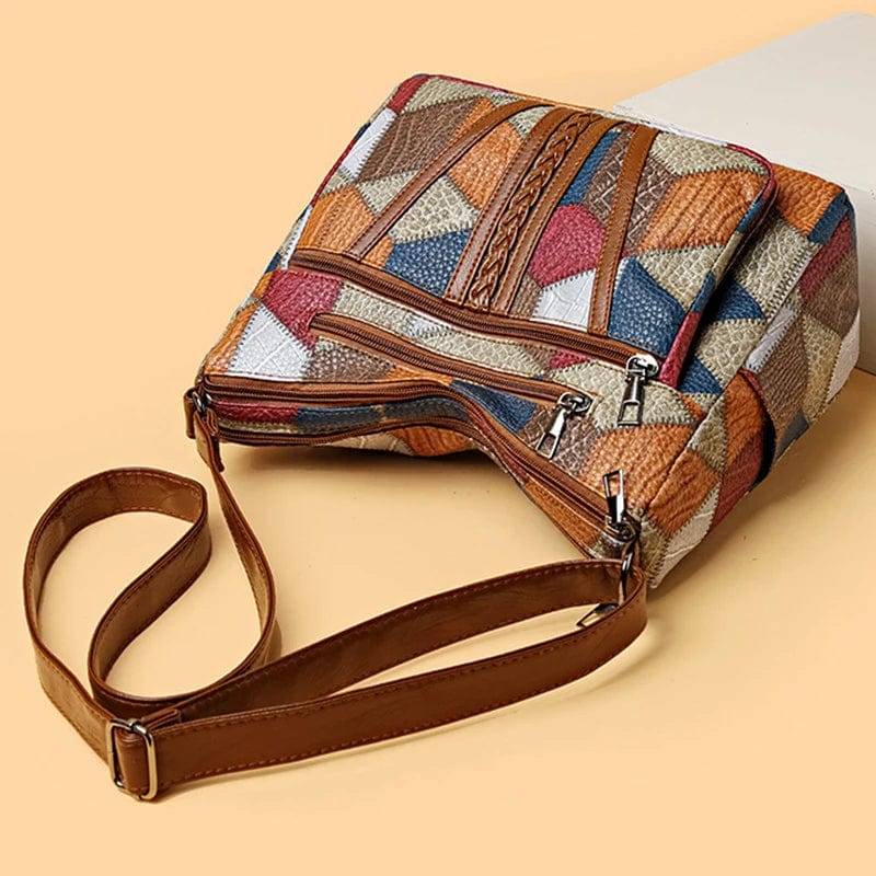 Mosaica™ | Handtasche aus Echtleder mit Patchwork-Design