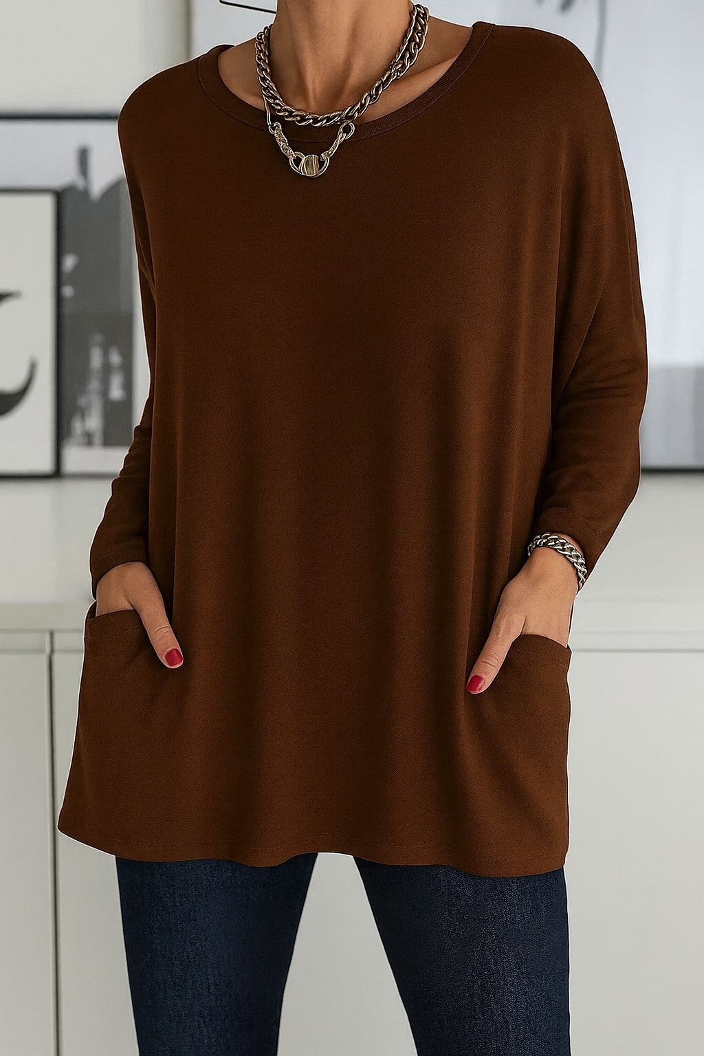 Aurelia™ | Langes Damen Shirt Oversized
