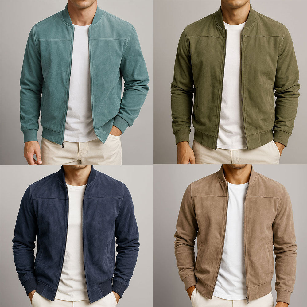 Klassisch Urbaner Suede-Jacke