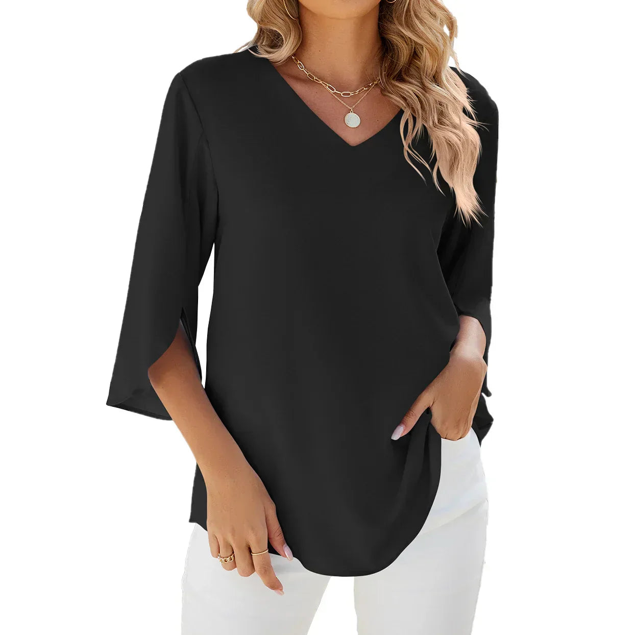 Anna | V-Ausschnitt Bluse