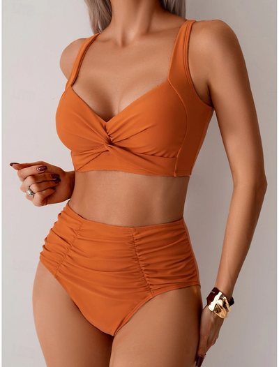 NICOLE | Bikini mit gerafftem Stoff