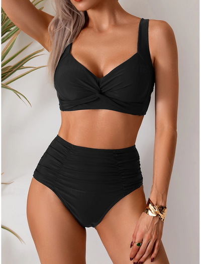 NICOLE | Bikini mit gerafftem Stoff