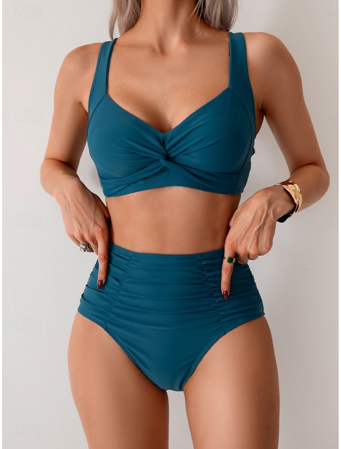 NICOLE | Bikini mit gerafftem Stoff