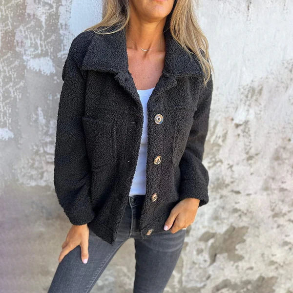 Mia™ | Kurze Wolljacke mit Revers